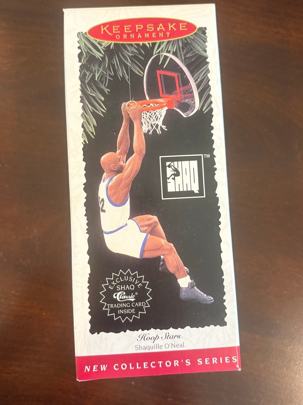1995 Hallmark Shaquille O’Neal Shaq Hoop Stars #1 Ornament Box Trading Card